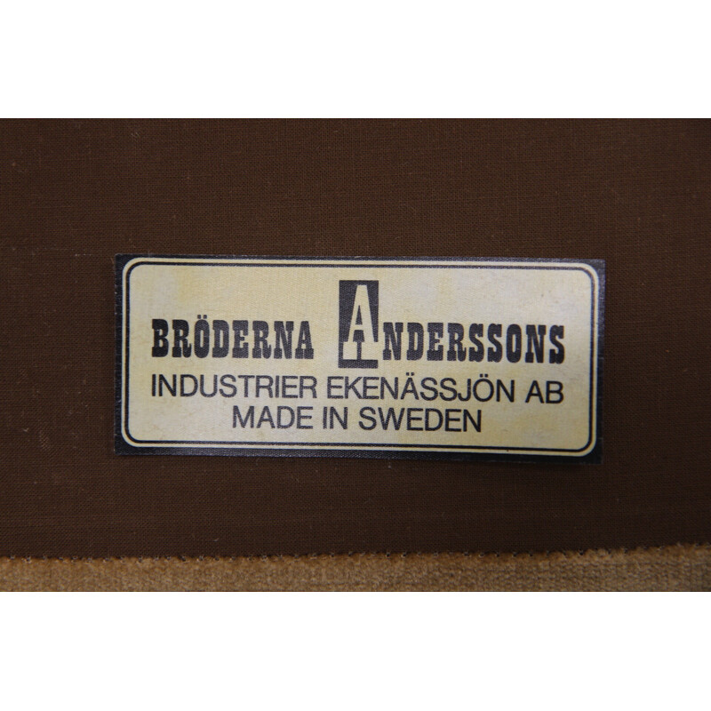 Pareja de sillones vintage "Fabiola" en caoba y terciopelo para Bröderna Andersson, Suecia 1960
