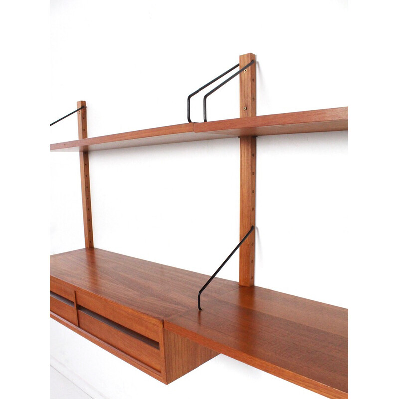Vintage Royal System teak wall unit by Poul Cadovius for Cado