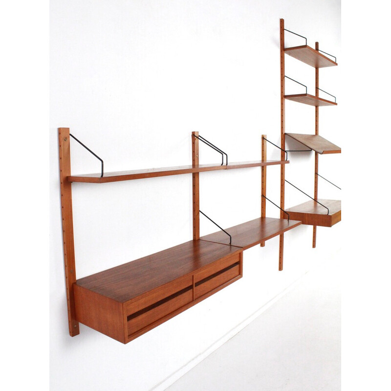 Vintage Royal System teak wall unit by Poul Cadovius for Cado