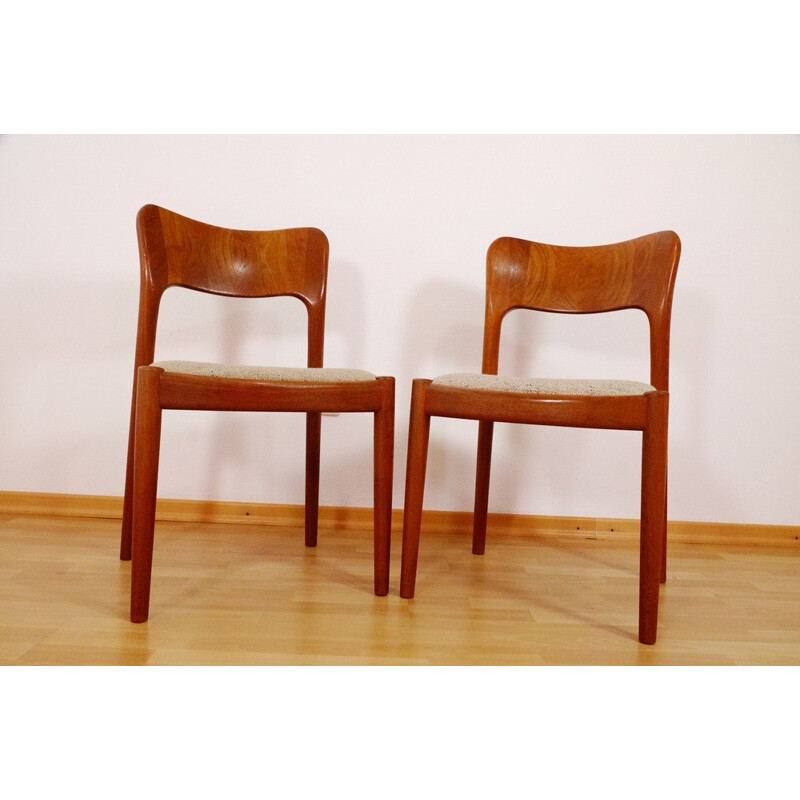 Pair of Danish teak chairs by Niels Kofoed for Hornslet Møbelfabrik - 1960s