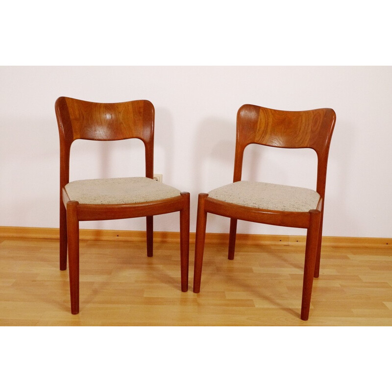Pair of Danish teak chairs by Niels Kofoed for Hornslet Møbelfabrik - 1960s