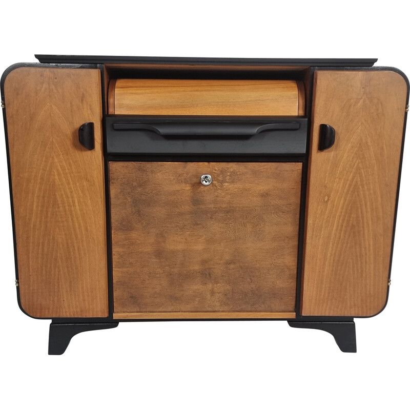 Vintage Art Deco bar cabinet by Jindřich Halabala for Up Závody, Czechoslovakia 1950