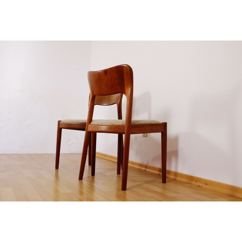Pair of Danish teak chairs by Niels Kofoed for Hornslet Møbelfabrik - 1960s