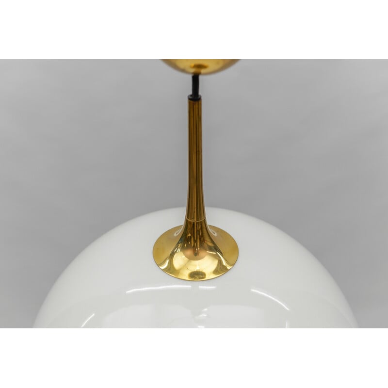 Vintage Posa pendant lamp in brass and ceramic by Florian Schulz, 1970