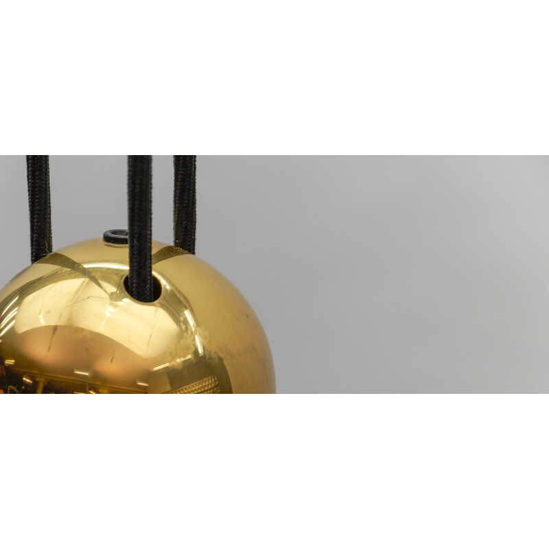 Vintage Posa pendant lamp in brass and ceramic by Florian Schulz, 1970