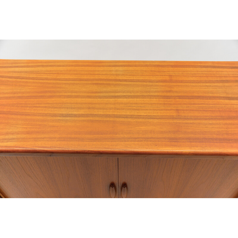 Vintage teak sideboard with sliding doors for Dyrlund, Denmark 1960