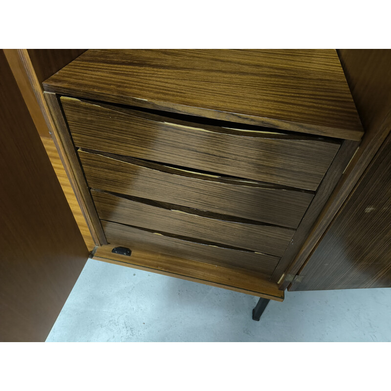 Vintage-Kleiderschrank aus Teakholz und Metall