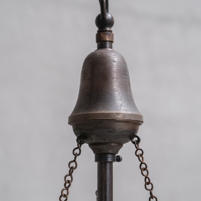 Vintage two-tone pendant lamp, France 1910