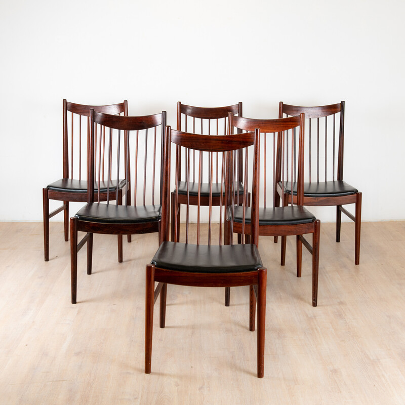 Cadeiras vintage em jacarandá Rio de Arne Vodder para mobiliário Sibast, Dinamarca 1960