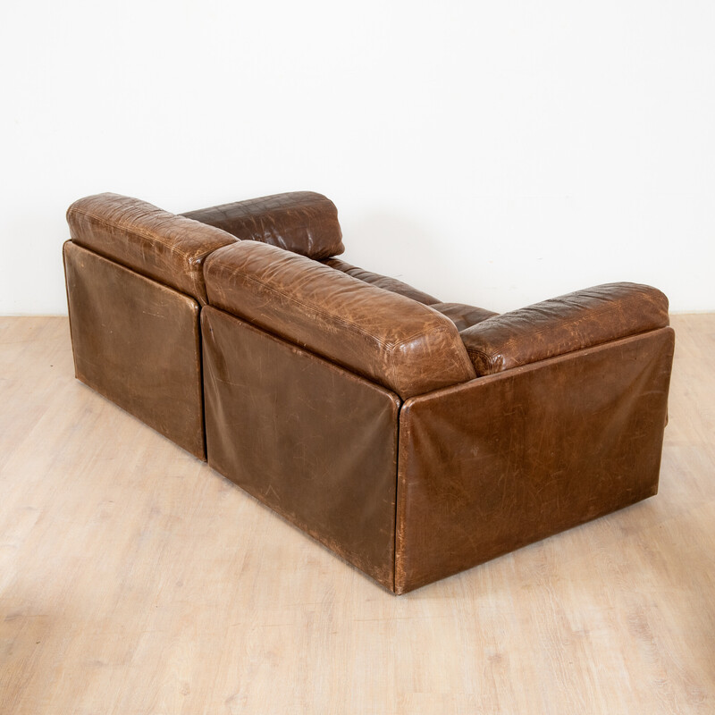 Vintage DS-76 leather living room set for De Sede, Switzerland 1970