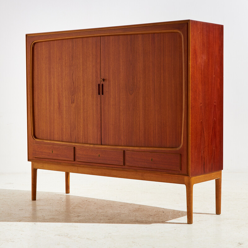 Vintage teak and beech sideboard, Denmark 1960