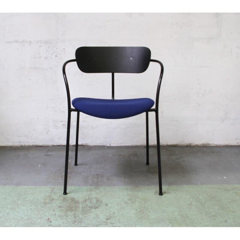 Pavilion AV4 vintage stoel in zwart gebeitst metaal en hout van Anderss et Voll voor