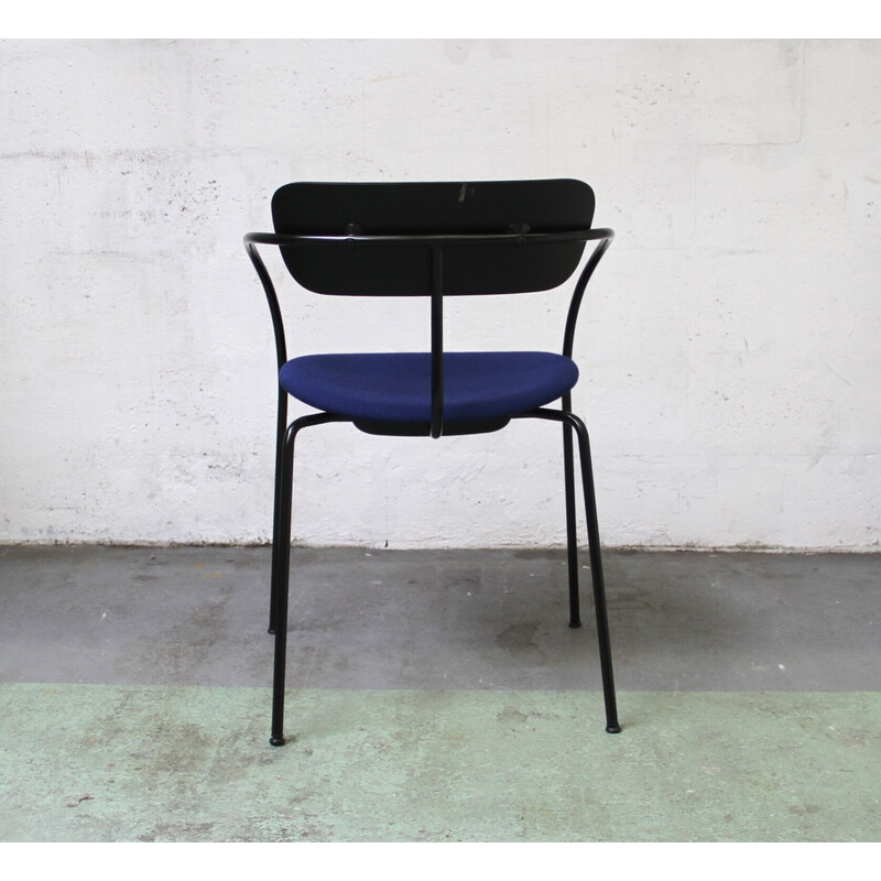 Vintage Pavilion AV4 chair in black stained metal and wood by Anderss and Voll for & Tradition