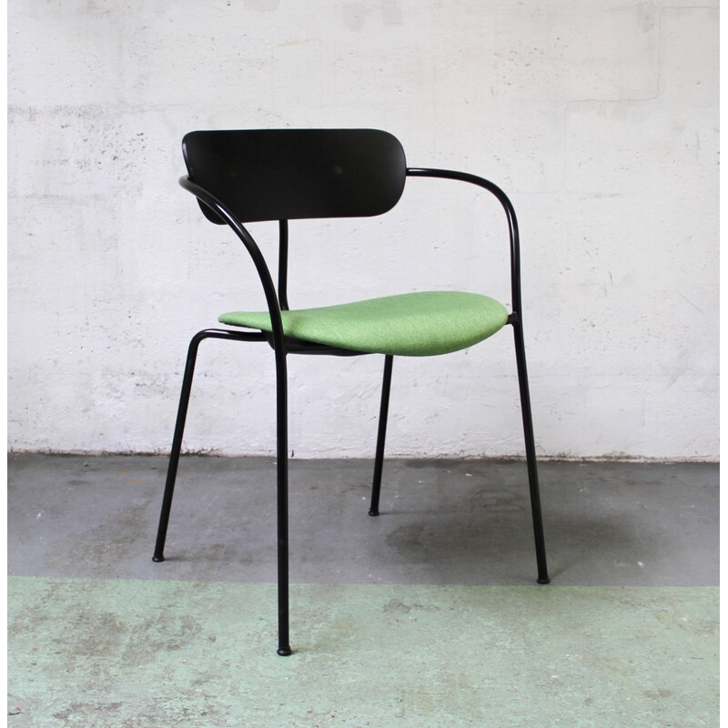 Vintage Pavilion AV4 chair in black stained metal and wood by Anderss and Voll for & Tradition