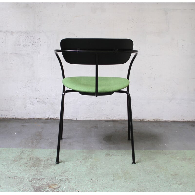 Vintage Pavilion AV4 chair in black stained metal and wood by Anderss and Voll for & Tradition