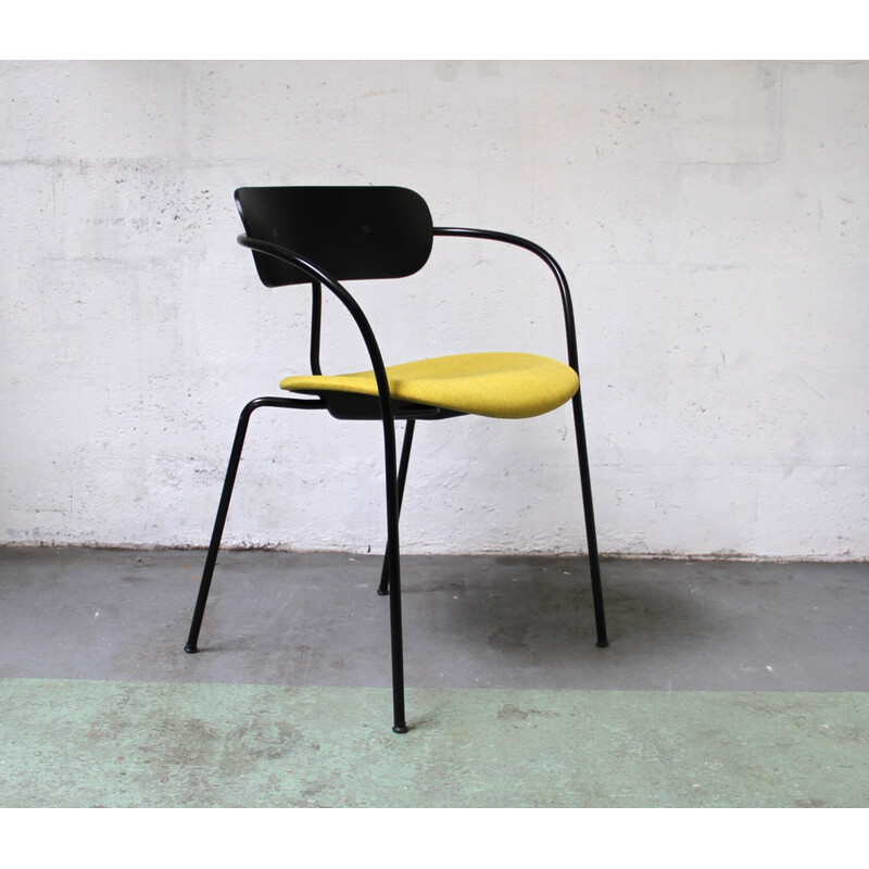 Vintage Pavilion AV4 Stuhl aus schwarz gebeiztem Metall und Holz von Anderss und Voll für