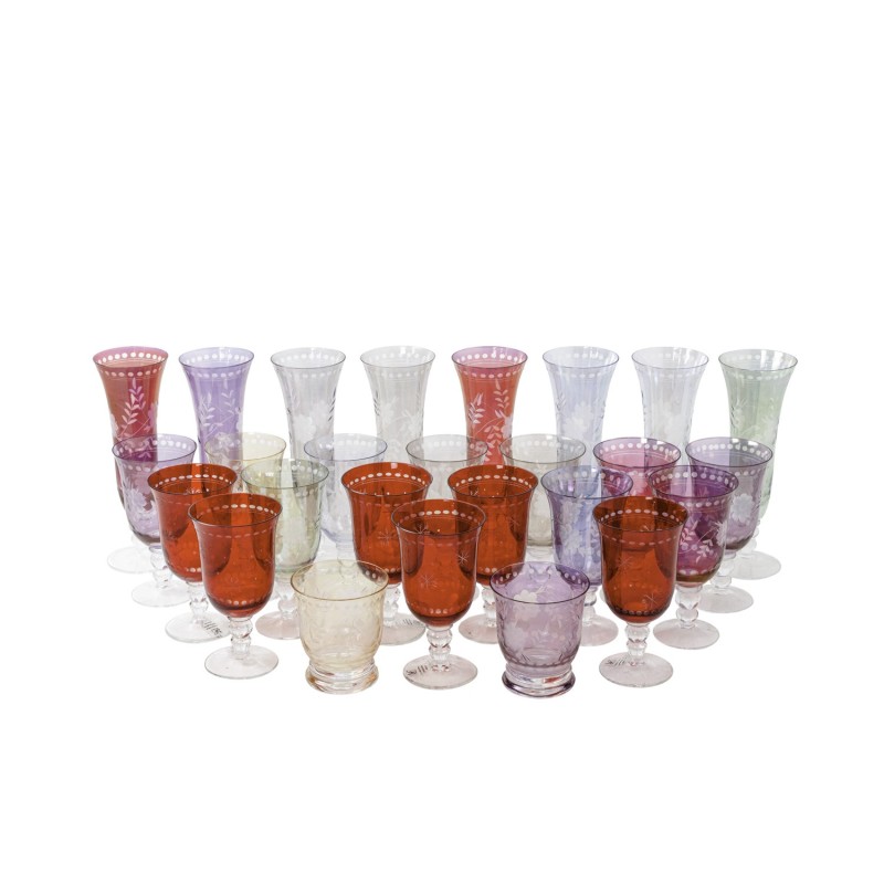 Set of vintage glasses, France