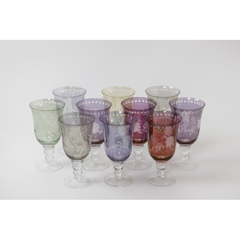 Set of vintage glasses, France