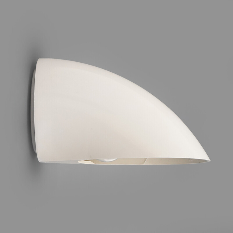 Pair of vintage "1195" wall lamp in white metal by Elio Martinelli for Martinelli, Italy 1970