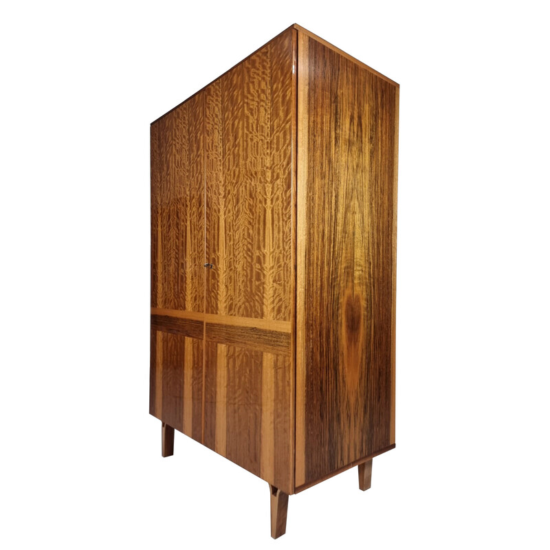 Vintage walnut wood cabinet by Frantisek Mezulanik for Novy Home, 1975