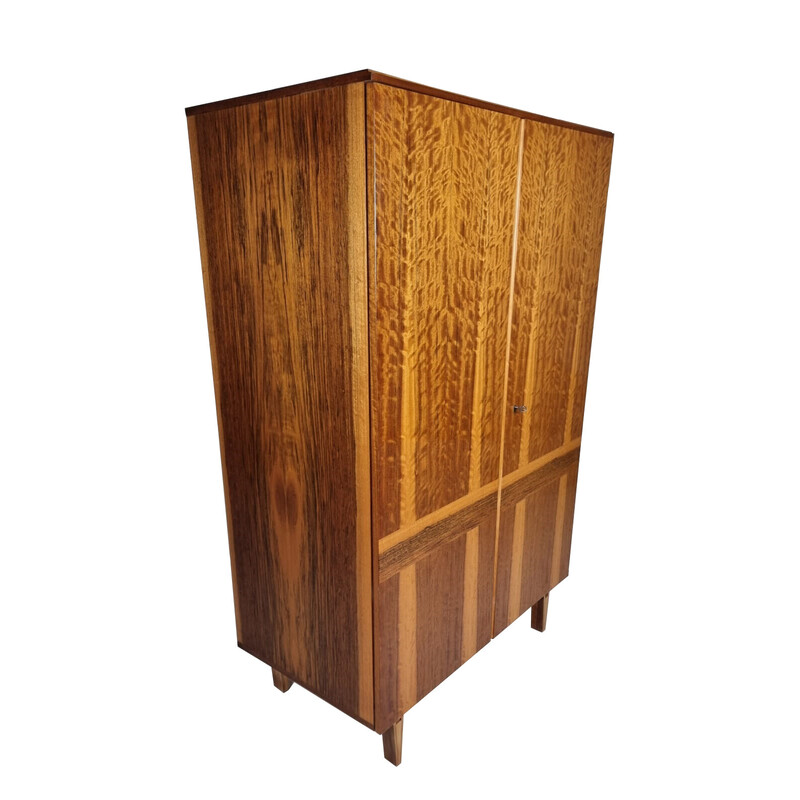 Vintage walnut wood cabinet by Frantisek Mezulanik for Novy Home, 1975