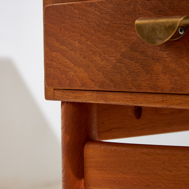 Vintage high sideboard in beech by Poul M. Volther for Fdb Møbler, 1950