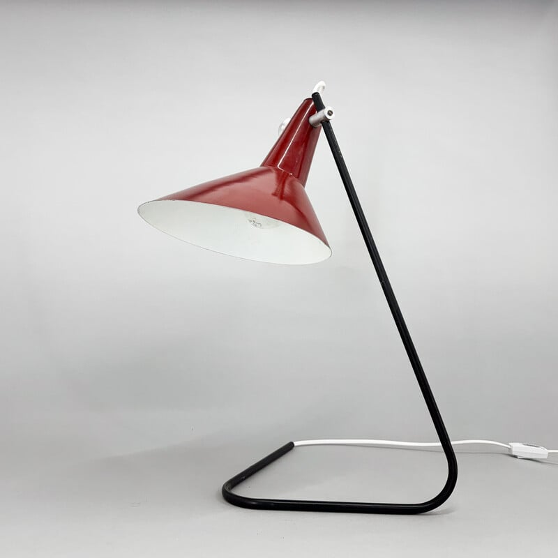 Lampe de table vintage modèle ST30 en métal par Josef Hurka pour Kovona, Tchécoslovaquie 1960