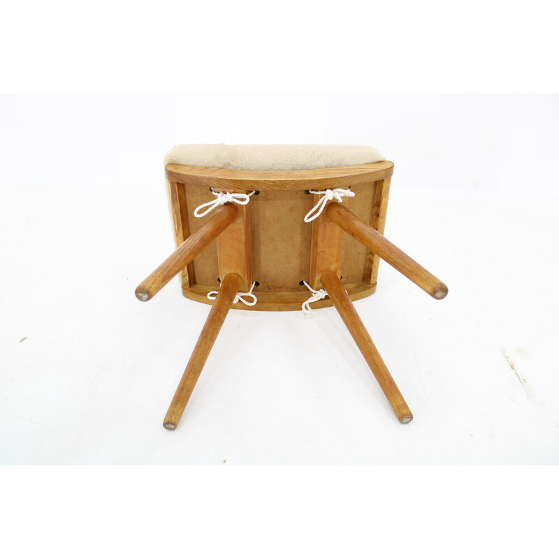 Pair of vintage ash stools, Czechoslovakia 1960