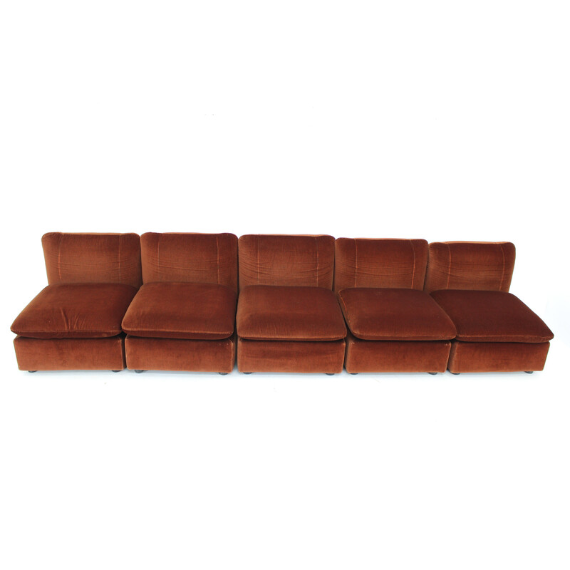 Vintage modular 3-seater sofa, Italy 1970