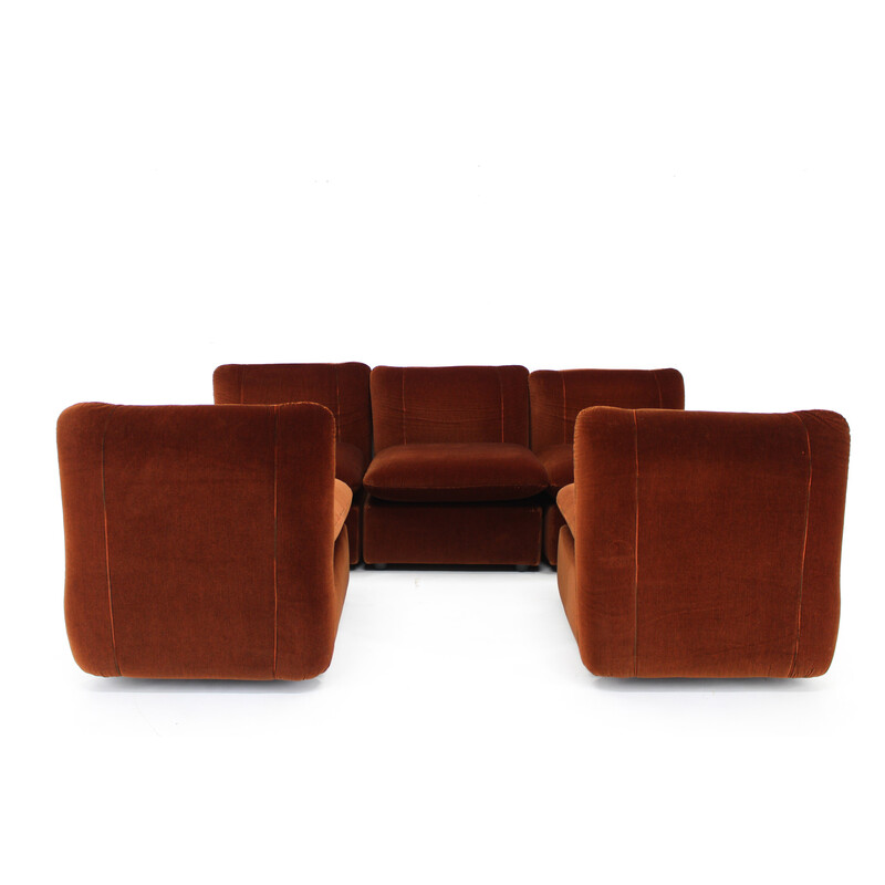 Vintage modular 3-seater sofa, Italy 1970