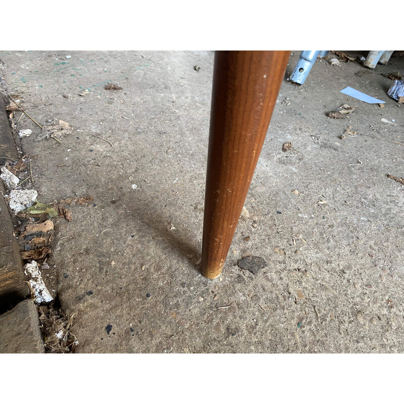 Vintage extendable teak table with 2 extensions, 1960