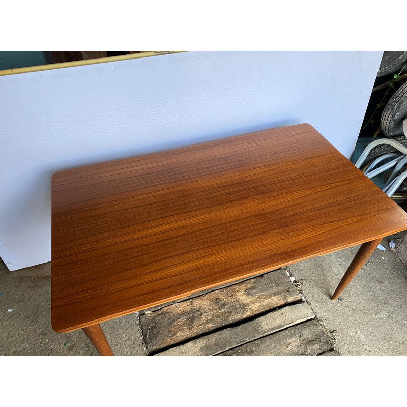 Vintage extendable teak table with 2 extensions, 1960