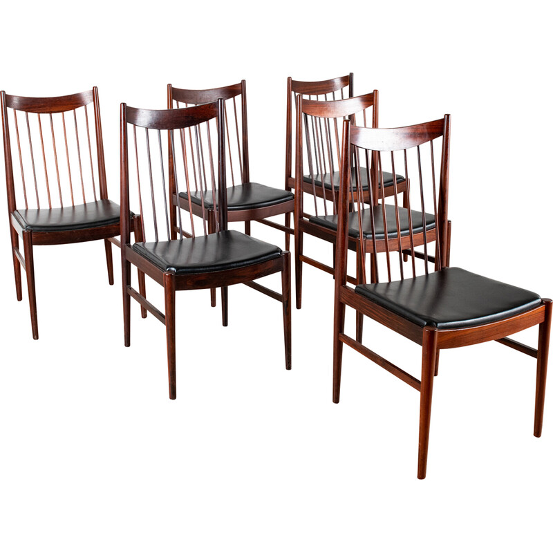 Vintage Rio rosewood chairs by Arne Vodder for Sibast furniture, Denmark 1960