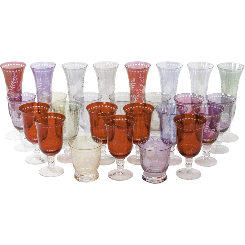Set di bicchieri vintage, Francia