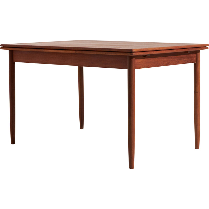 Vintage teak dining table with 2 extensions, 1960