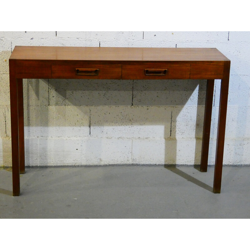 Vintage walnut wood console, 1960