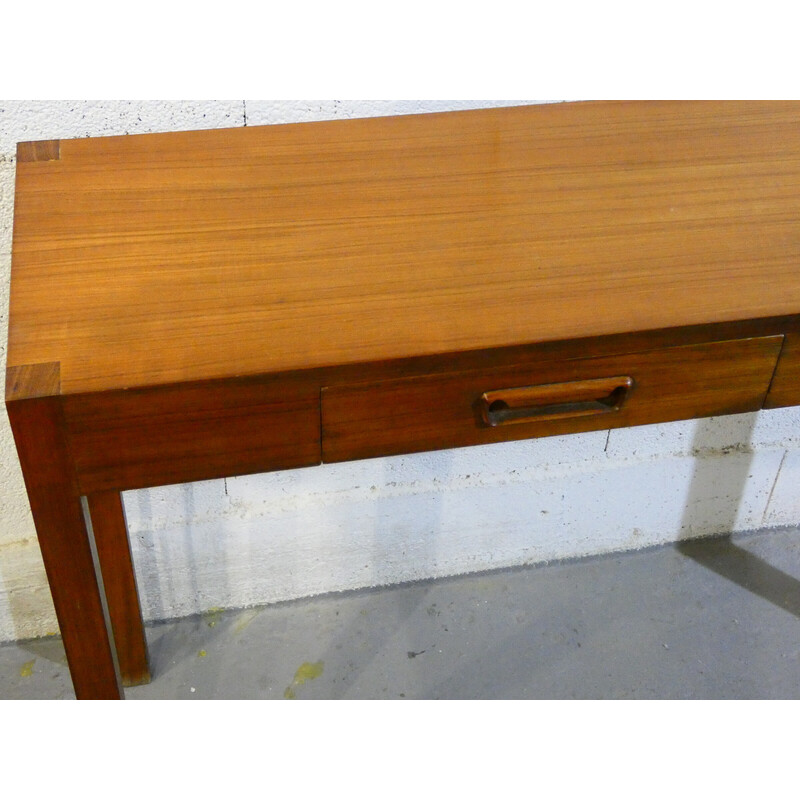 Vintage walnut wood console, 1960