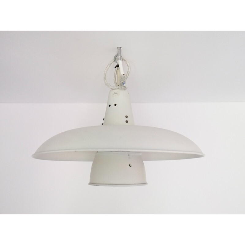 White metal pendant lamp by Louis Poulsen - 1950s