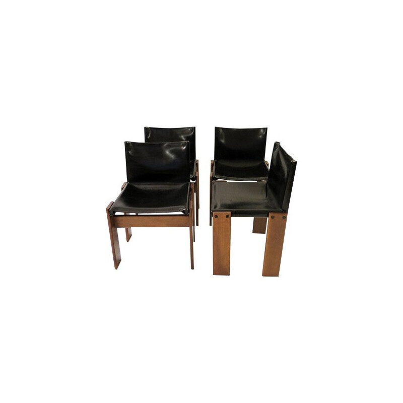 Set of 4 "Monk" chairs, Tobia and Afra SCARPA - 1970s