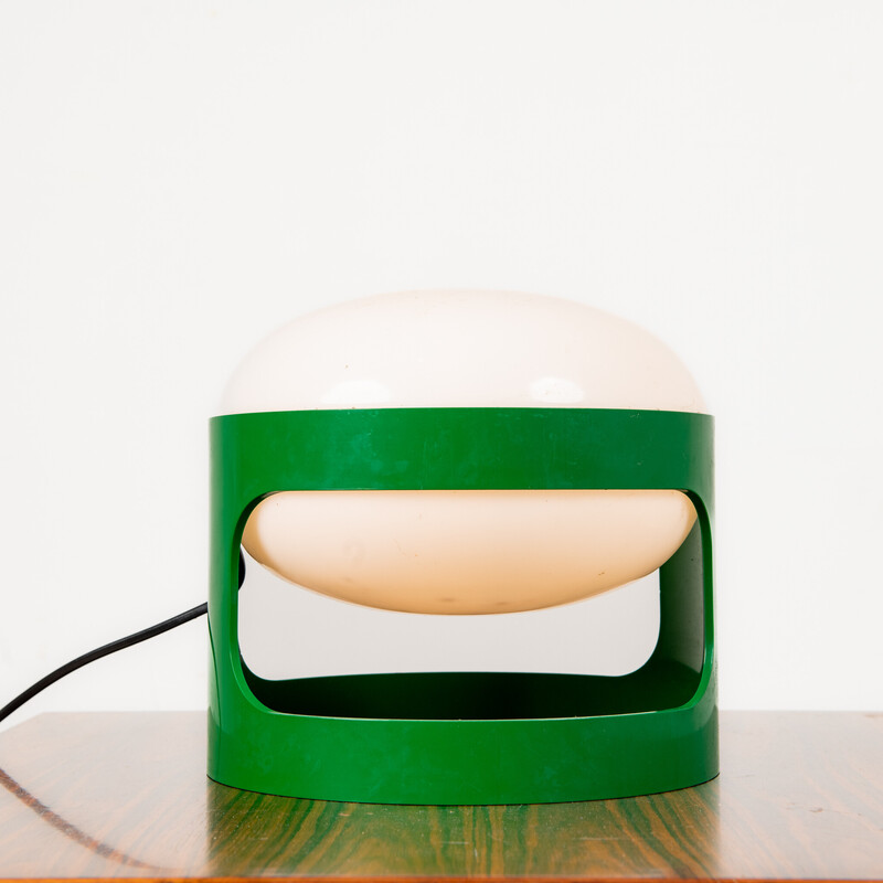 Lampe vintage "KD 27" en Abs vert et verre opalin par Joe Colombo pour Kartell, 1967