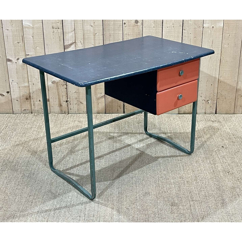 Vintage-Schreibtisch mit Metallgestell, 1960