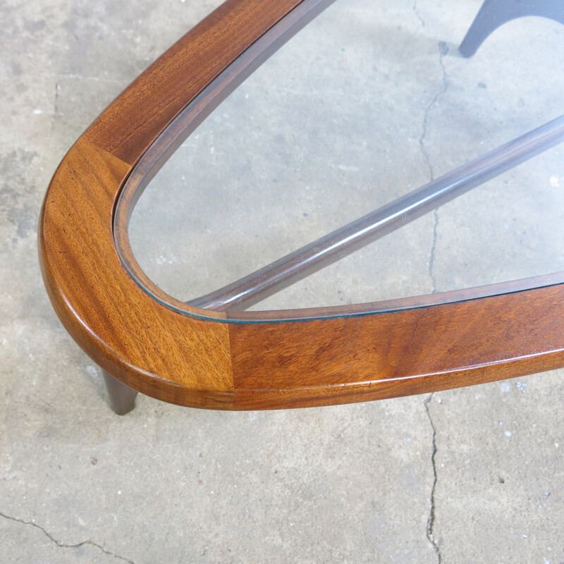 Tear-drop oval Coffee Table by Stonehill - 1960s