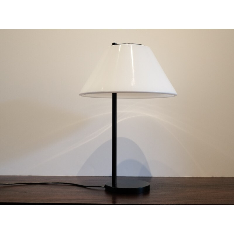 Black and white table lamp by Louis Poulsen - 1960s