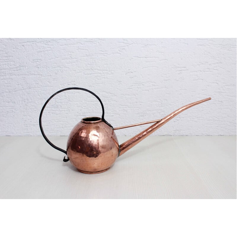 Vintage copper and iron watering can, 1960