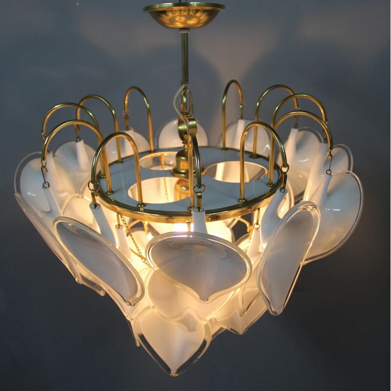 Murano glass chandelier, Mazzega - 1970