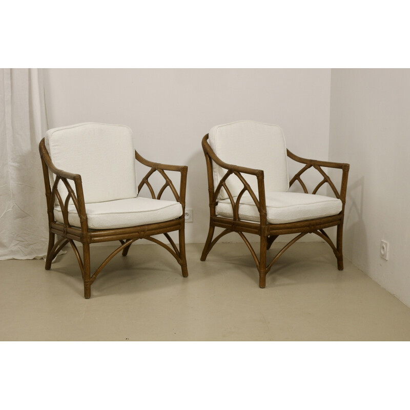 Pair of vintage armchairs by John and Elinor McGuire, 1970