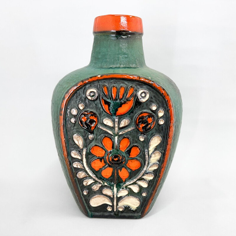 Vintage ceramic floor vase by Dieter Peter for Carstens Toennieshof, Germany 1972