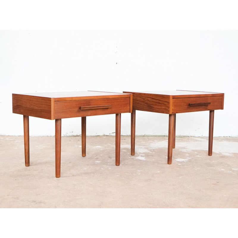  Pair of Danish night stands in teak - 1960s