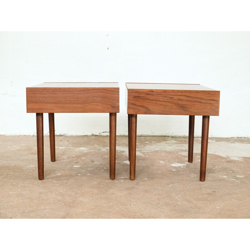  Pair of Danish night stands in teak - 1960s