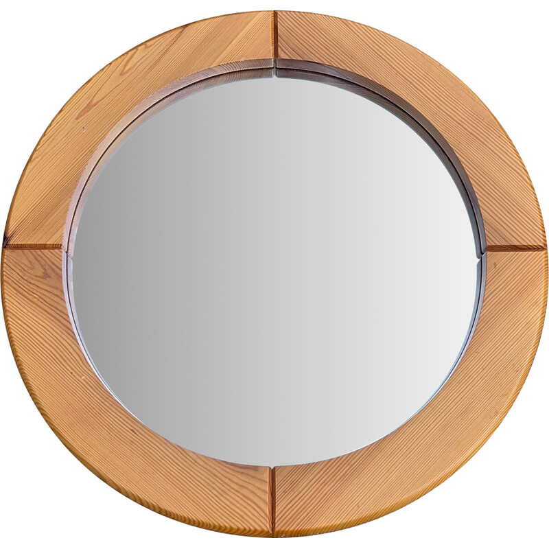 Vintage elm mirror, 1970